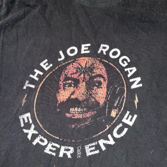 Joe Rogan Experience Faded Graphic Short Sleeve Black Crewneck T Shirt - Picture 3 of 6